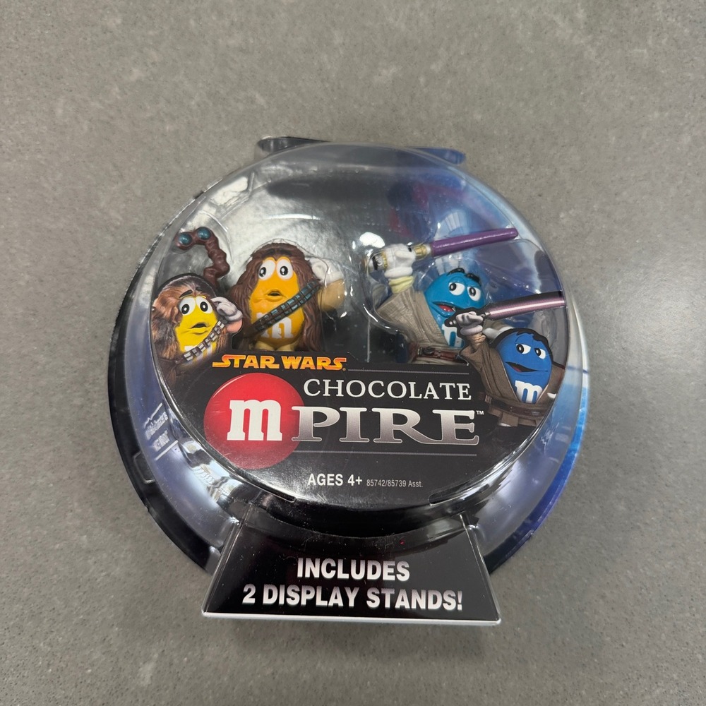 Star Wars‎ M&M's Chocolate M-Pire Chewbacca & Mace Windu Hasbro Figures 2005 New